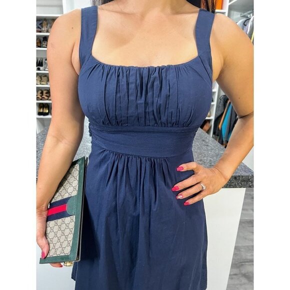 B. Darlin Navy Waist Tie Dress - Picture 2 of 8